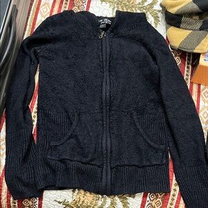 Barefoot Dreams Charcoal Zip-Up Sweater